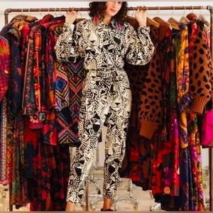 FARM RIO leopard print jumpsuit